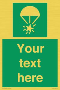 Custom sign safe condition Rocket parachute flare